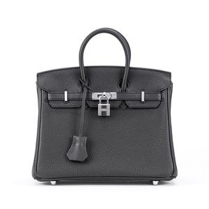 Hermes Birkin 25 Black Togo Leather SHW